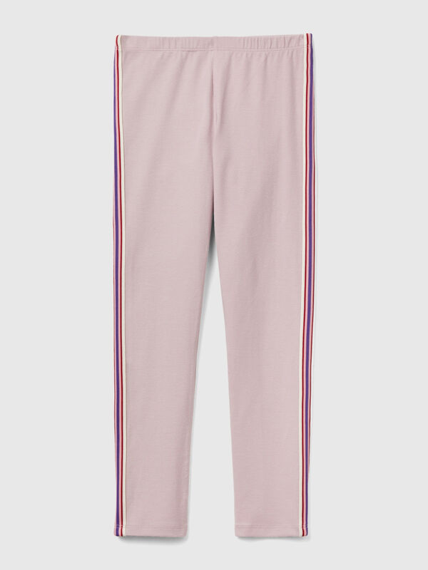 Leggings with striped details