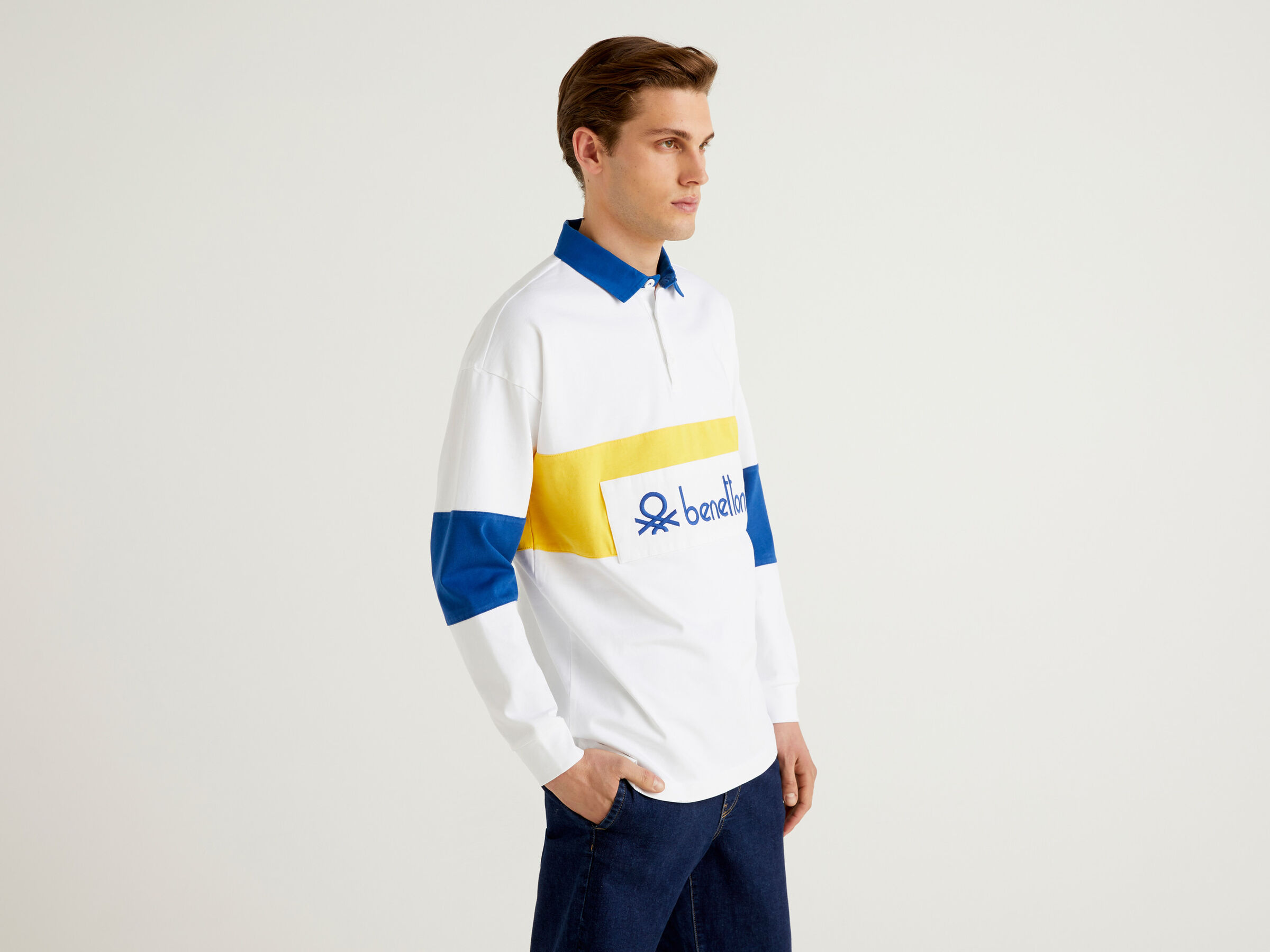 Rugby polo in organic cotton image number 2