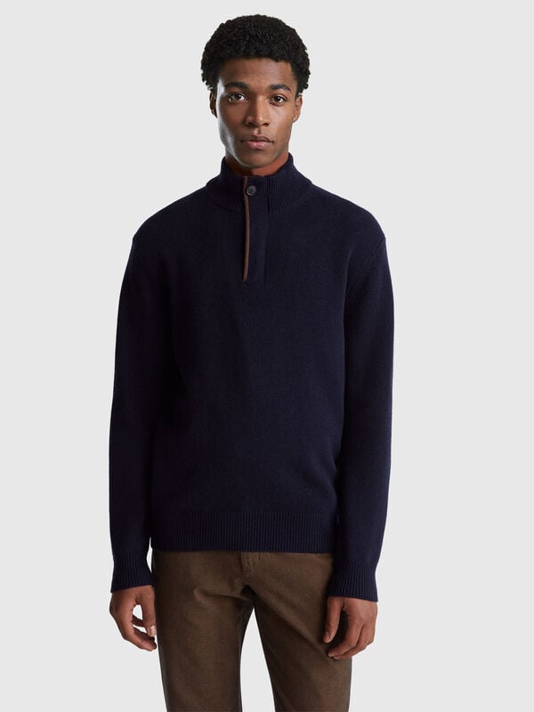 Turtleneck in wool blend Men