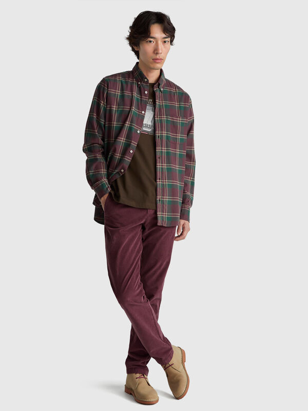 Slim fit stretch corduroy trousers Men