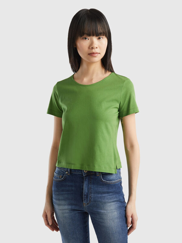 Short sleeve t-shirt with slit Women