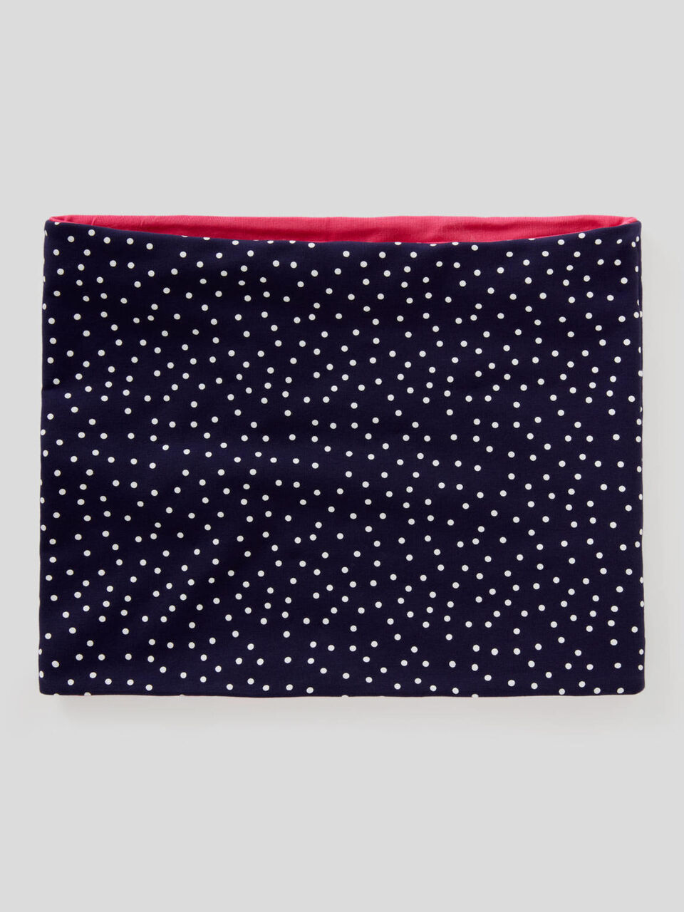 Reversible neck warmer in stretch cotton image number 1
