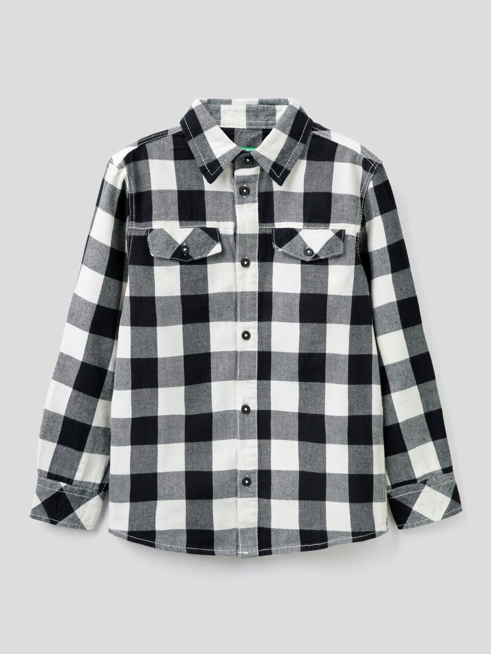 Check shirt in 100% cotton flannel image number 1