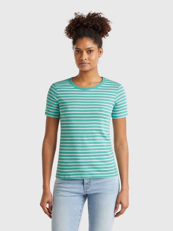 Crew neck striped t-shirt Women