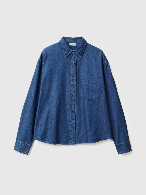 Cropped chambray shirt Women