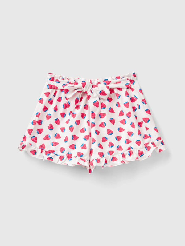 Bermuda shorts with fruit print Junior Girl