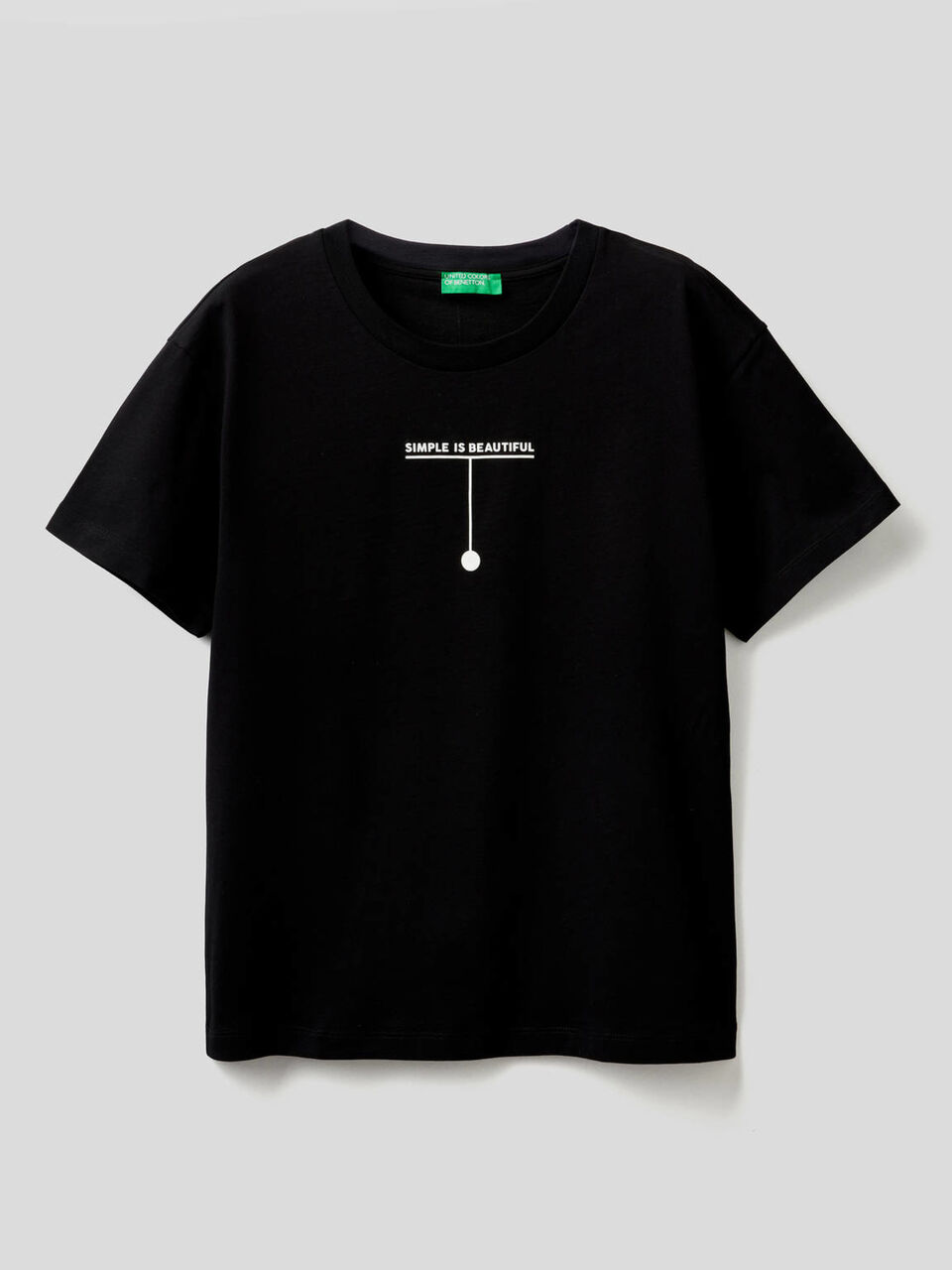 100% cotton t-shirt with slogan print image number 1