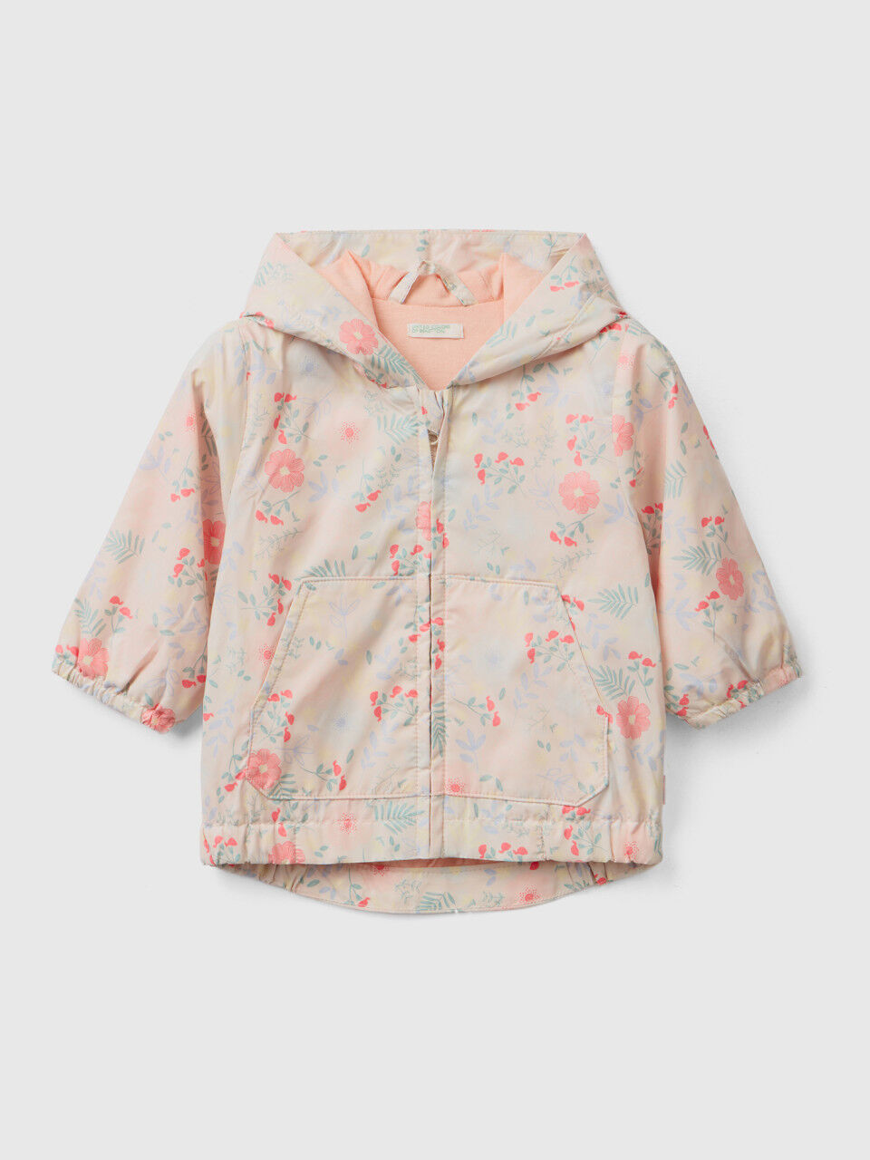 Patterned jacket with hood