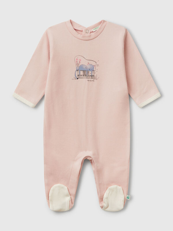 Long jumpsuit with animal print New Born (0-18 months)