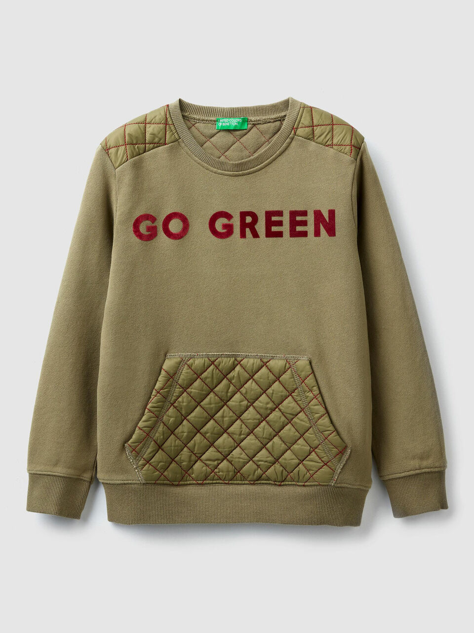 Sweatshirt with quilted details image number 1