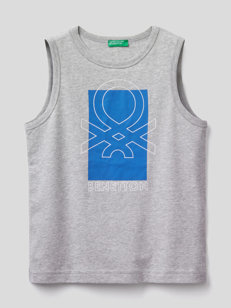 Sleeveless t-shirt with logo print image number 1
