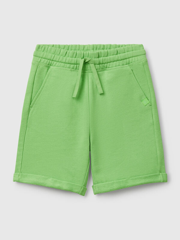 Bermuda shorts in pure cotton fleece Junior Boy