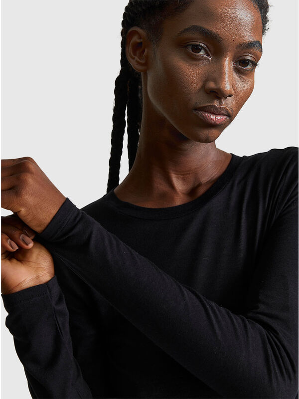 T-shirt in viscose and cashmere blend Women