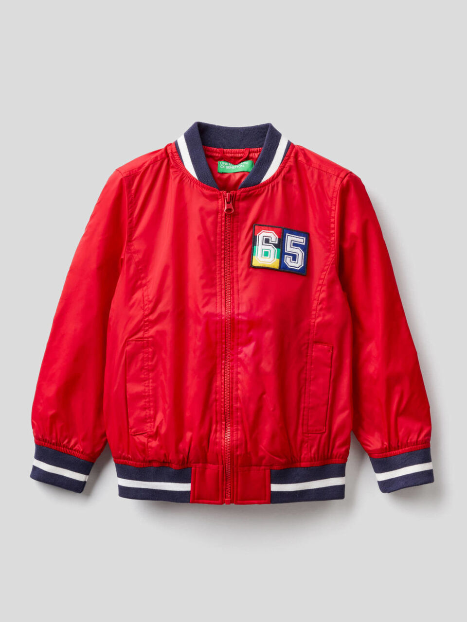 Varsity jacket in technical fabric image number 1
