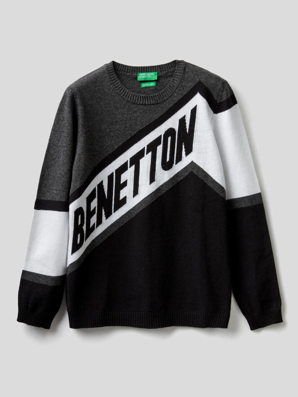 Sweater with logo inlay image number 1