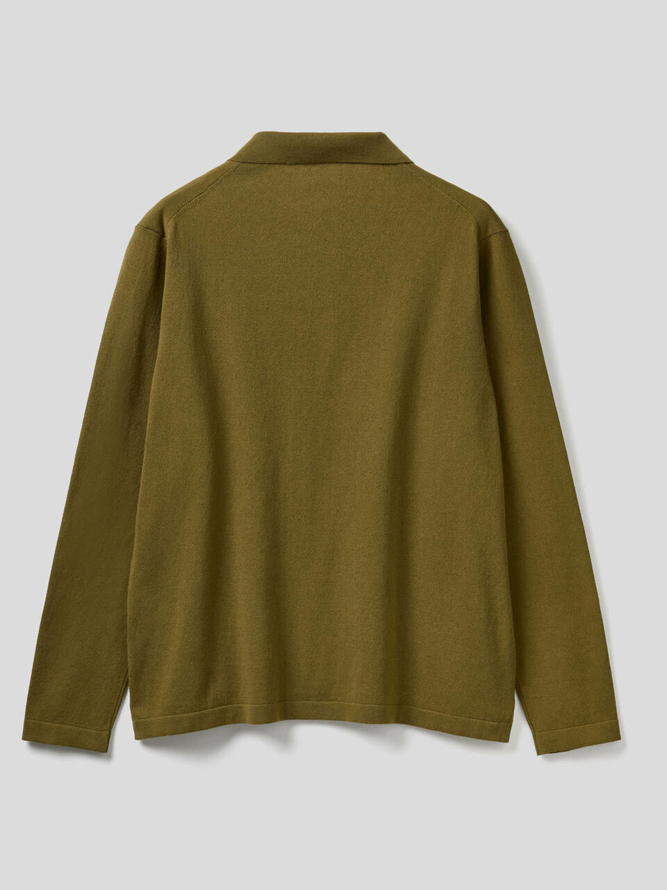 Long sleeve knit polo image number 2