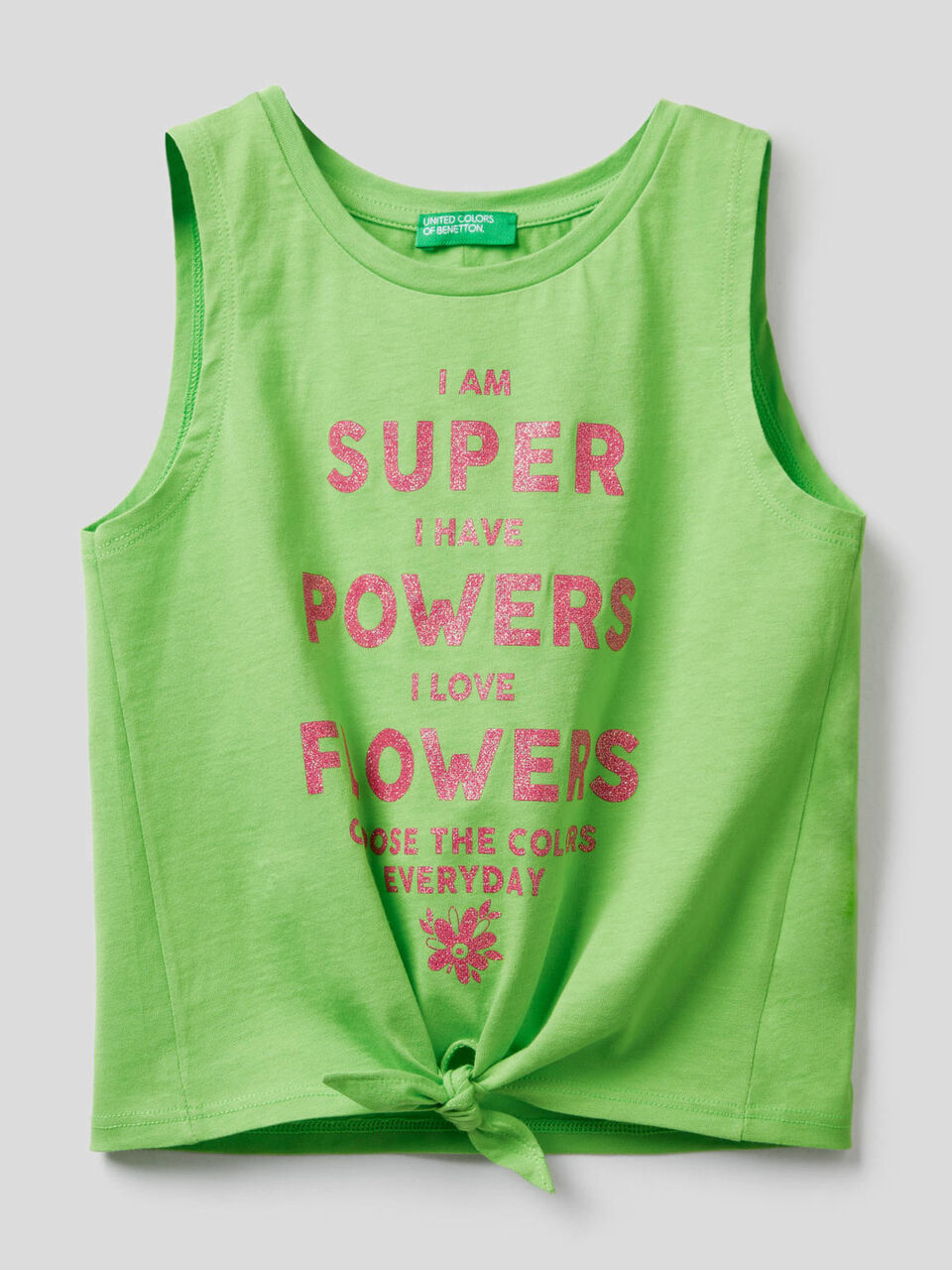 Sleeveless top with bow image number 1