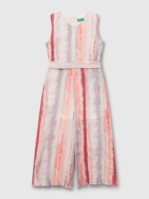 Pleated patterned jumpsuit Junior Girl