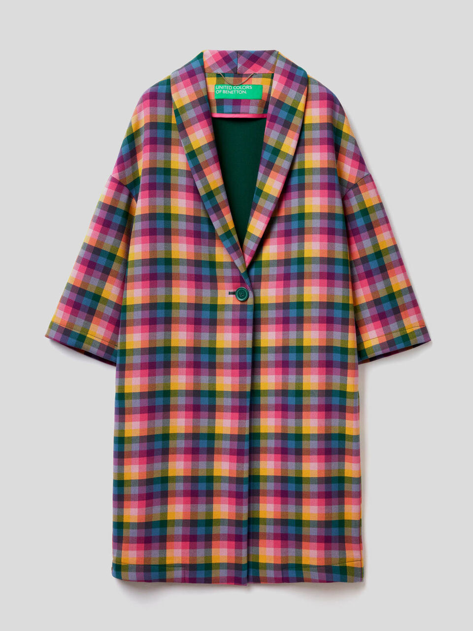 Multicolor check coat image number 1