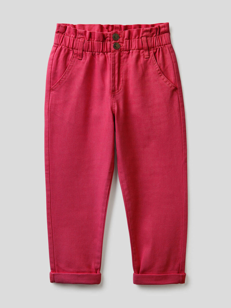 Paperbag trousers in organic cotton image number 1