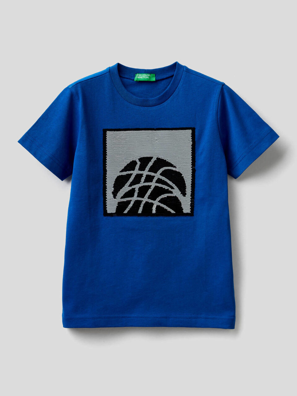 Pure cotton t-shirt with sequins image number 2