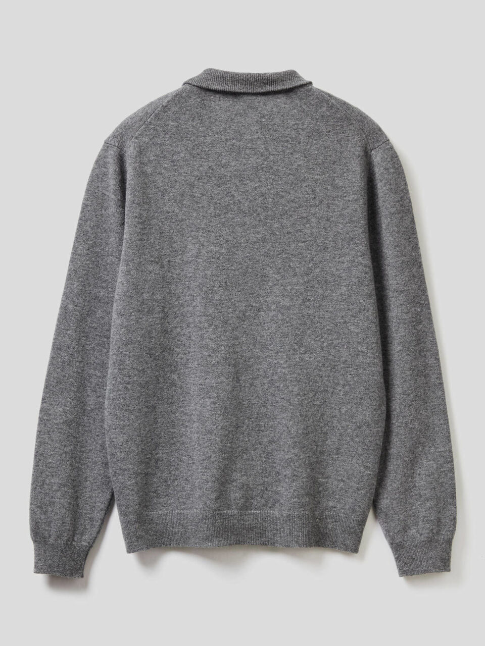 Zip-up cardigan in 100% virgin wool image number 2