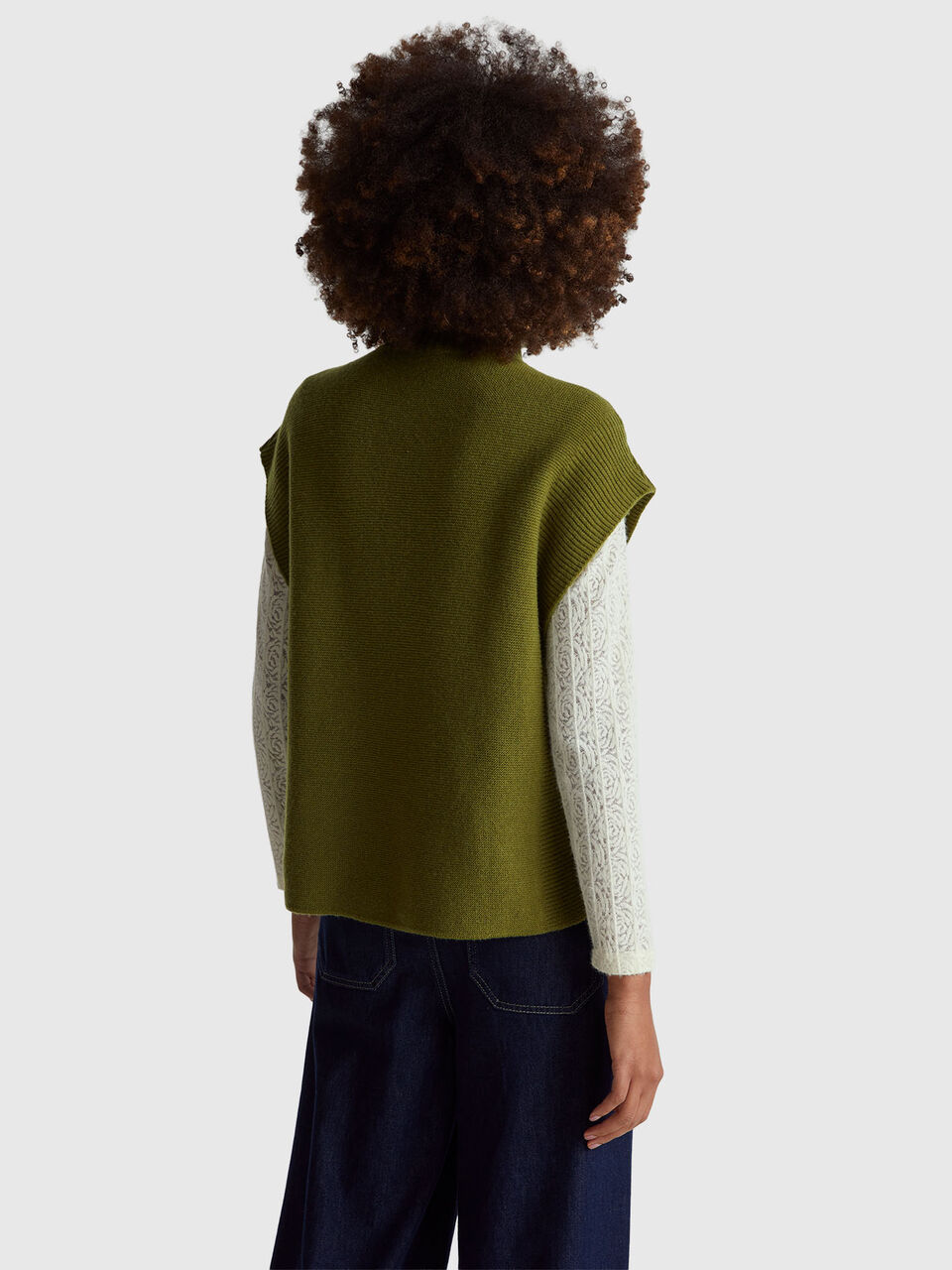 SLEEVELESS SWEATER Women image number null