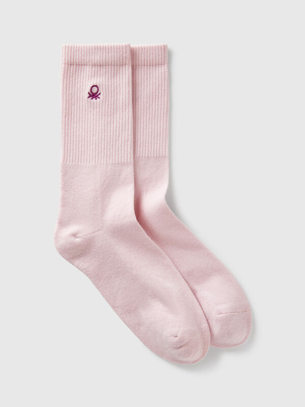 Sporty socks in organic stretch cotton