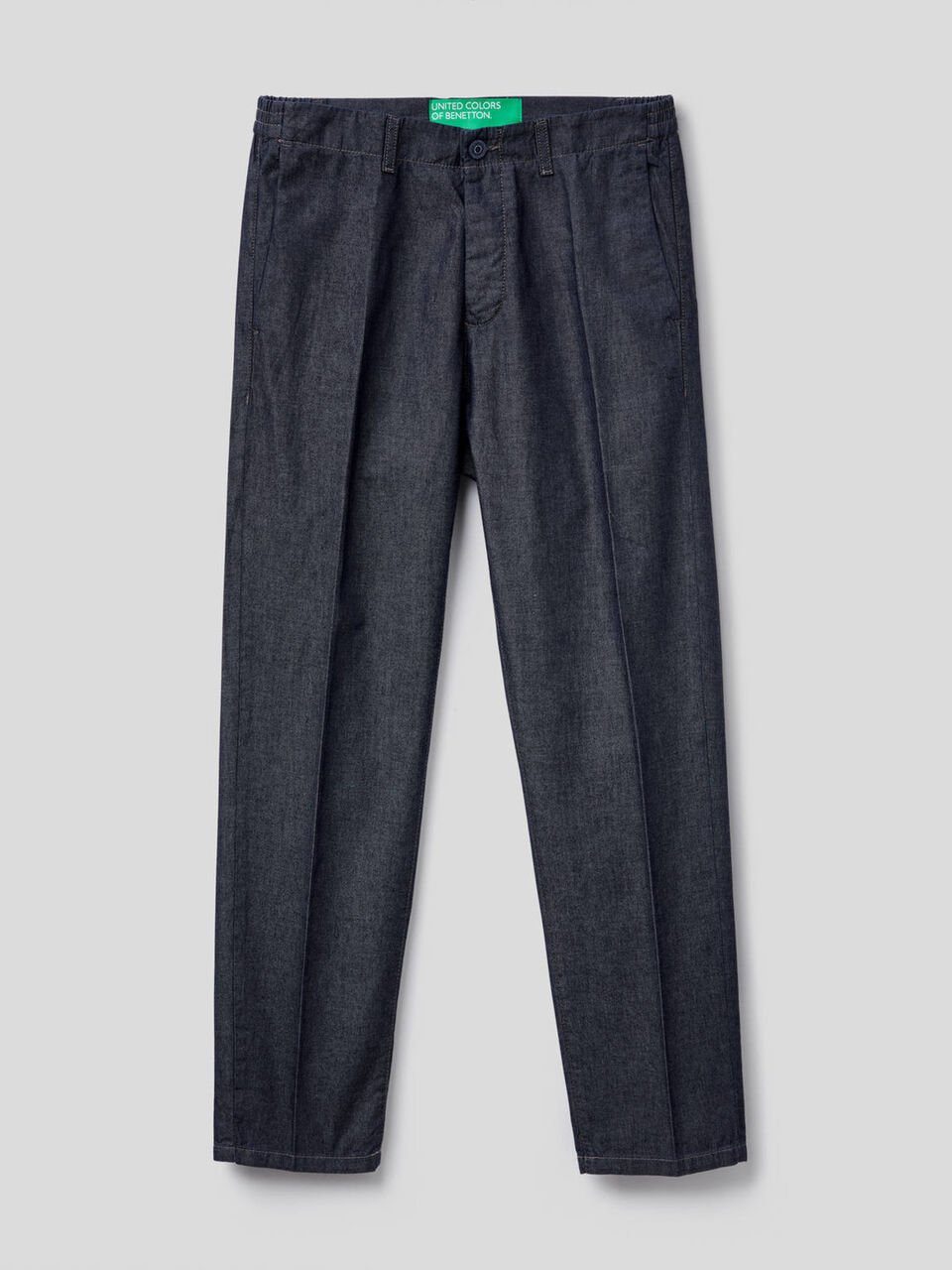 Trousers in cotton chambray image number 1