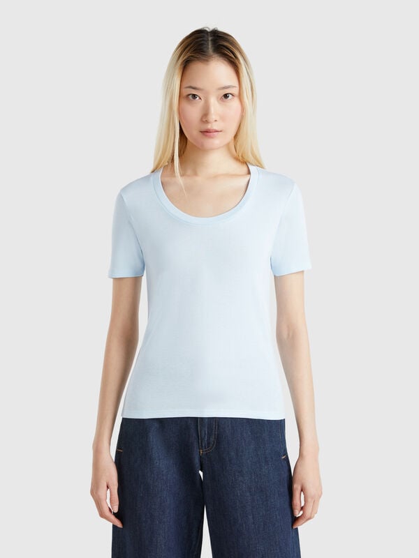 Short sleeve t-shirt in long fiber cotton Women