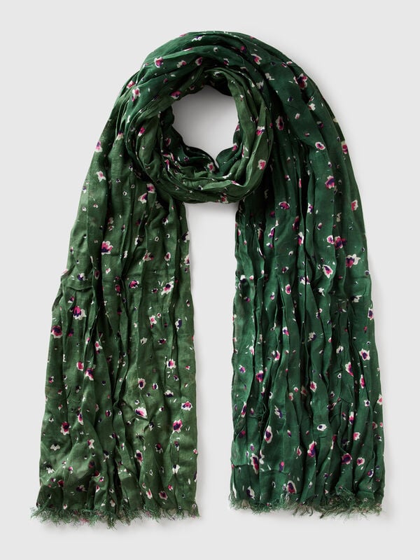 Floral scarf in viscose Women