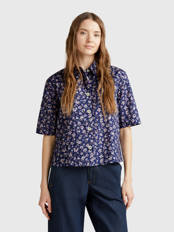 Patterned shirt in lightweight cotton Women