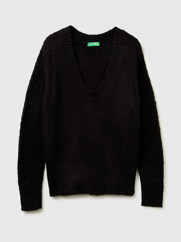 Warm sweater in mohair blend Women