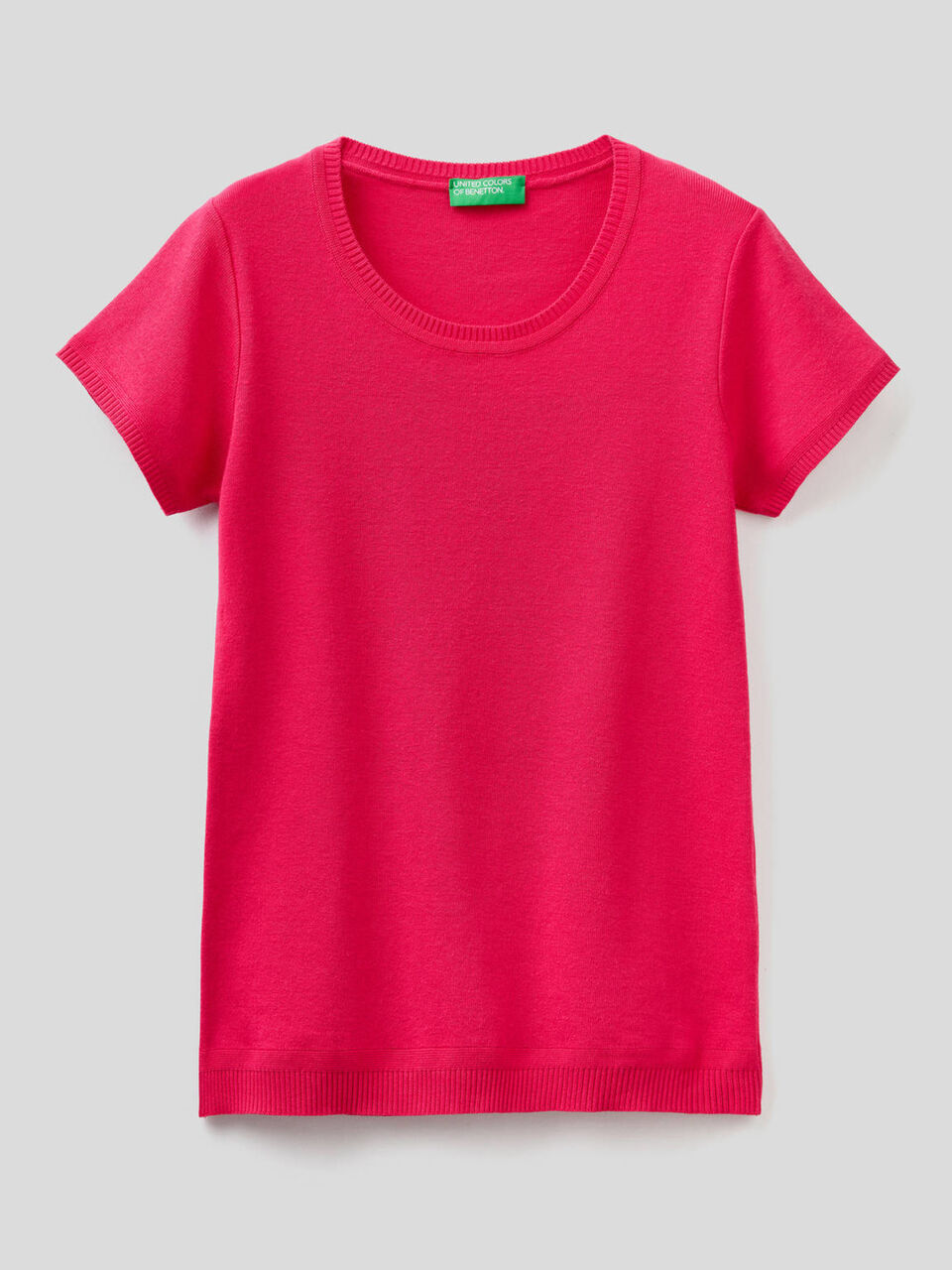 Short sleeve sweater in 100% cotton image number 1