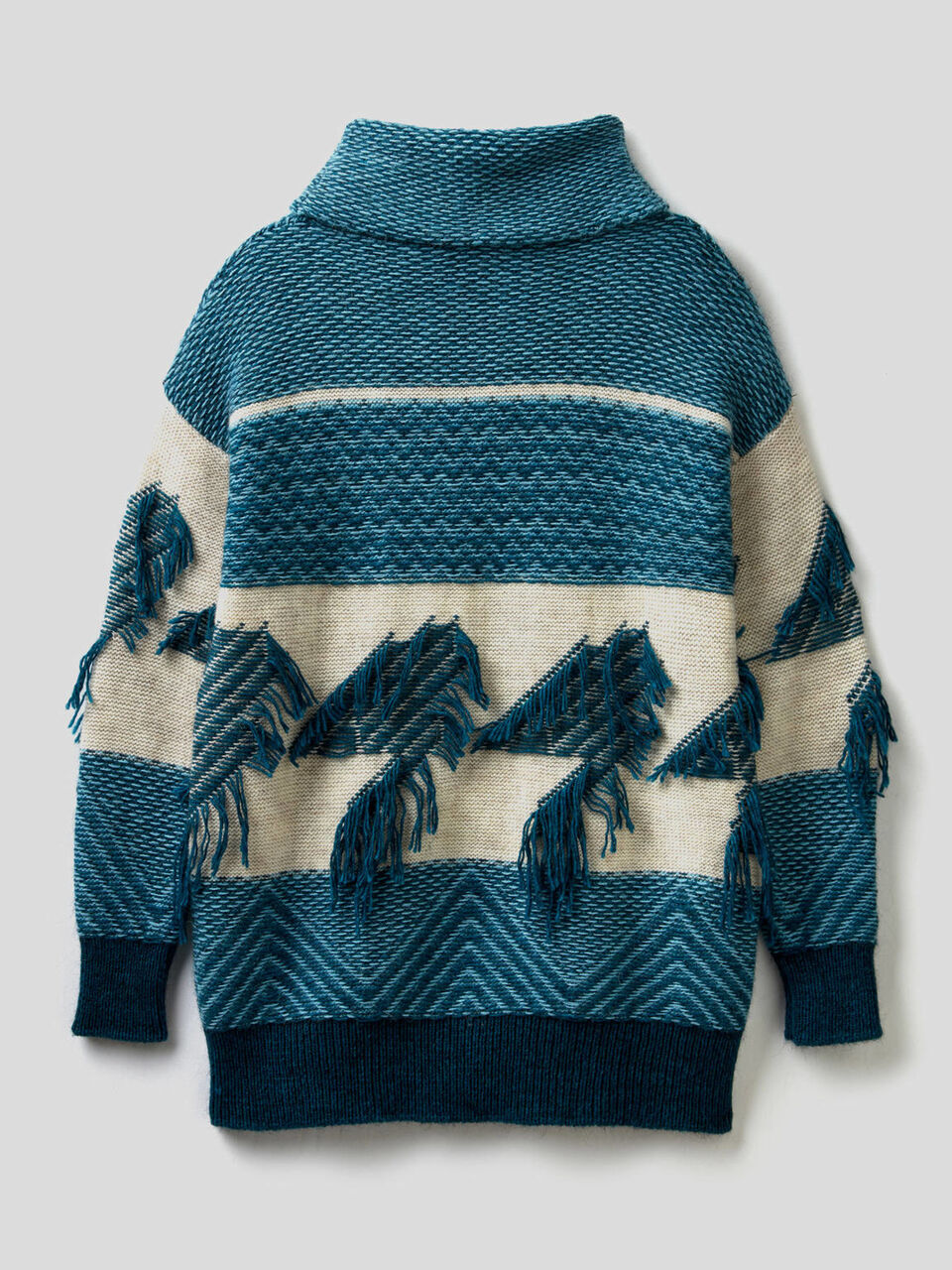 Sweater with jacquard knit image number 2