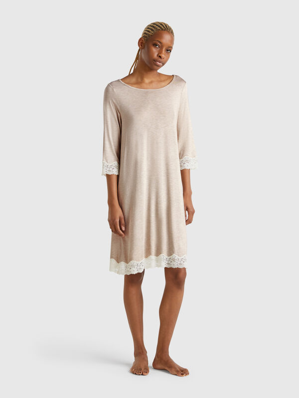 Nightshirt with lace details Women