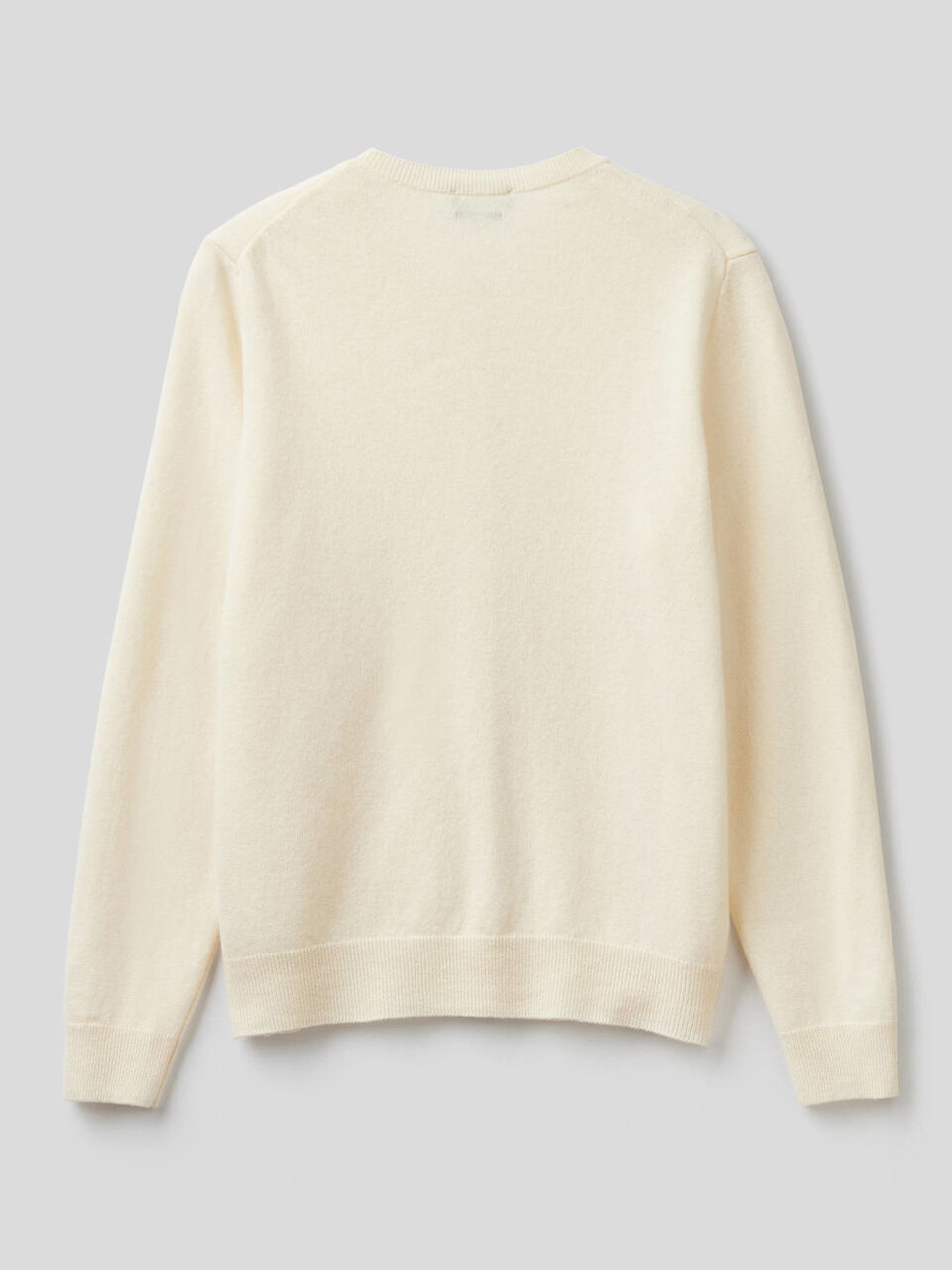 Crew neck cardigan in pure virgin wool image number 2