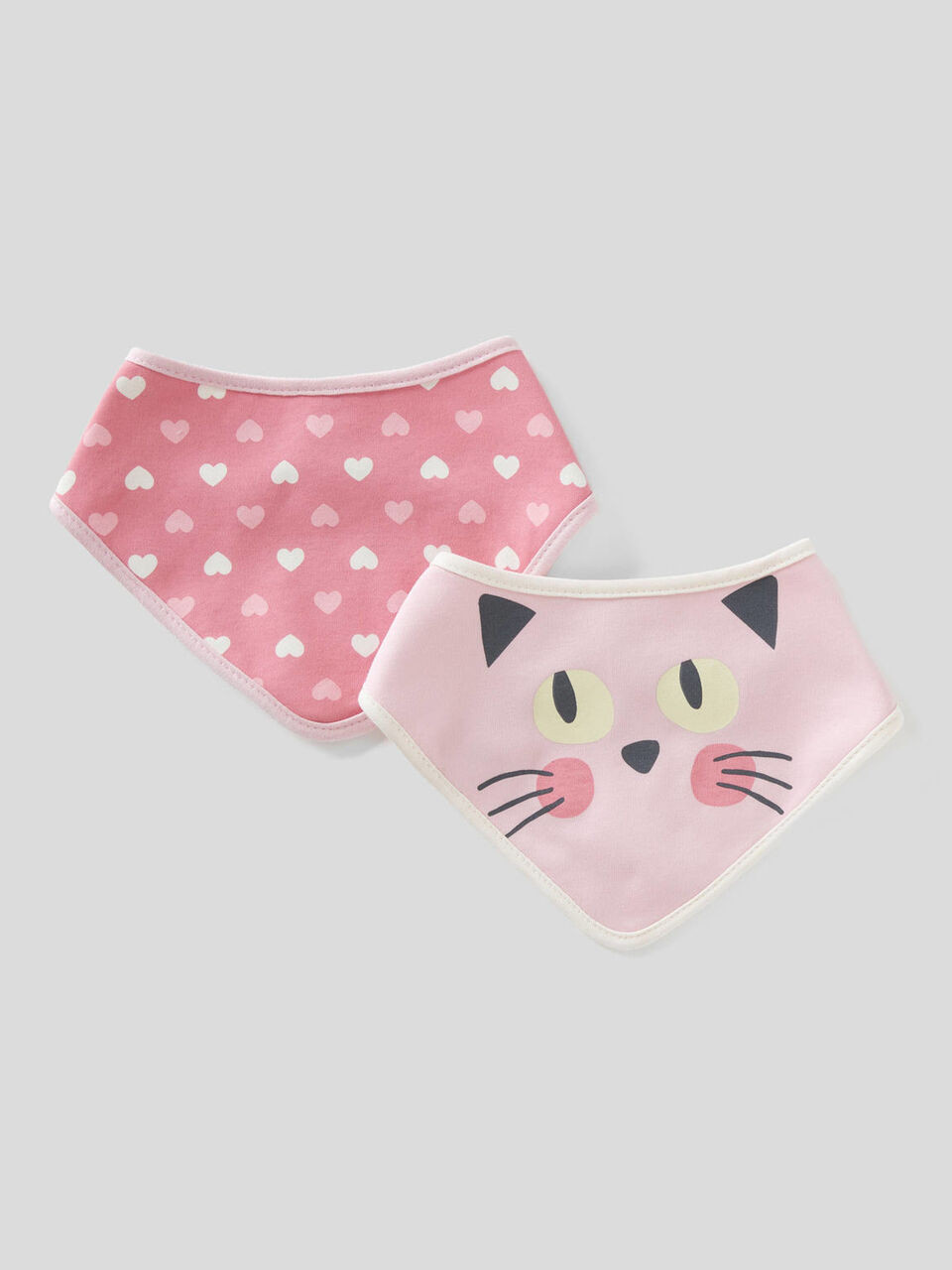 Two printed triangular bibs image number 2