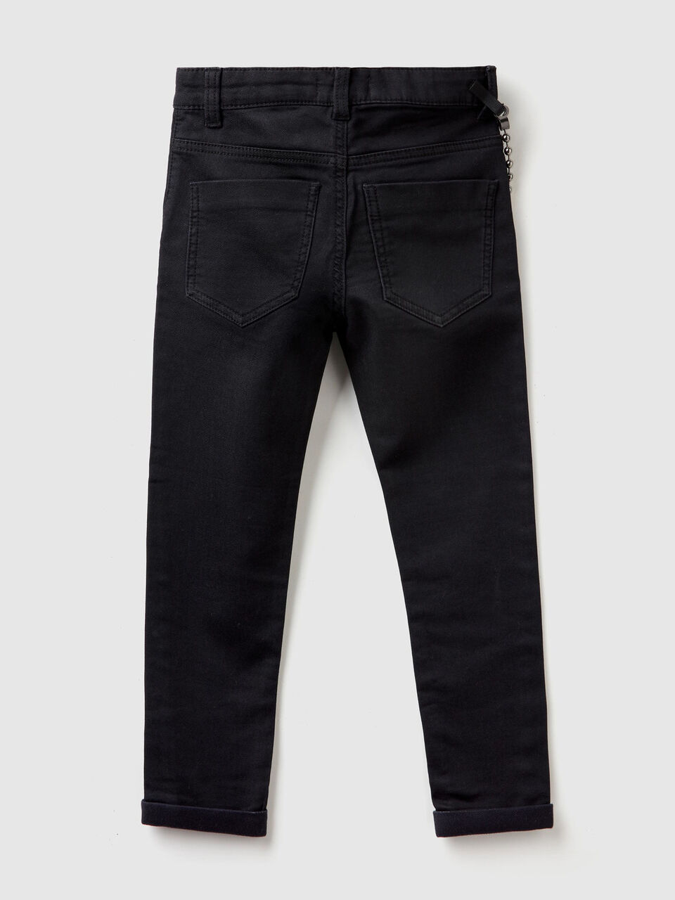 Slim fit trousers with chain image number 2
