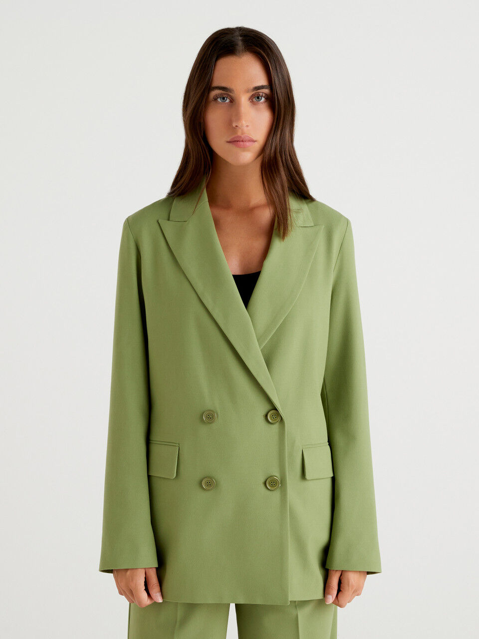 Brown 42                  EU WOMEN FASHION Jackets Fur discount 95% United colors of benetton vest 