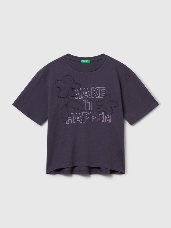 T-shirt with print and patch Junior Girl