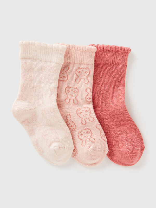 Three pairs of socks with bunnies New Born (0-18 months)