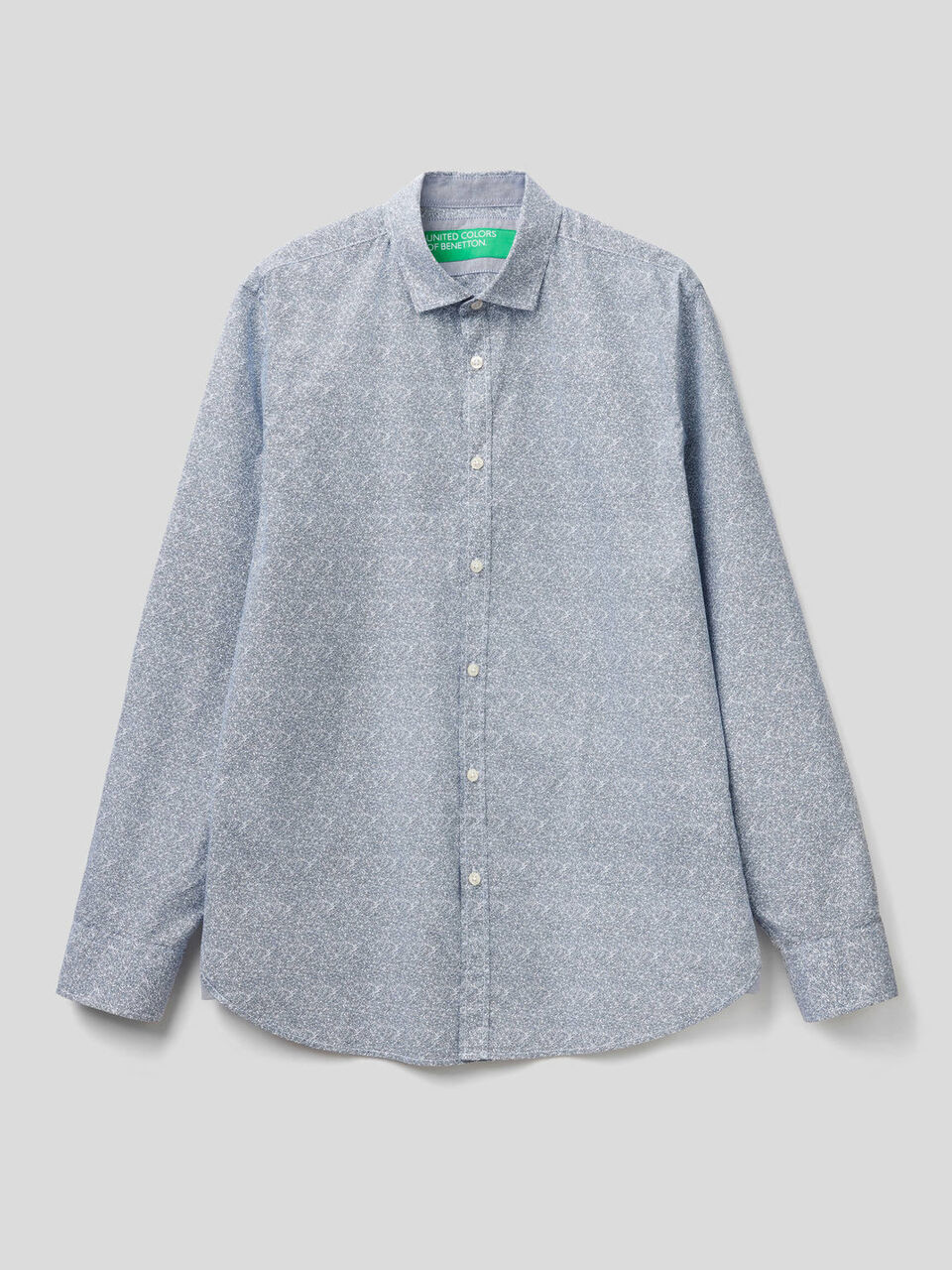 Patterned print slim fit shirt image number 1