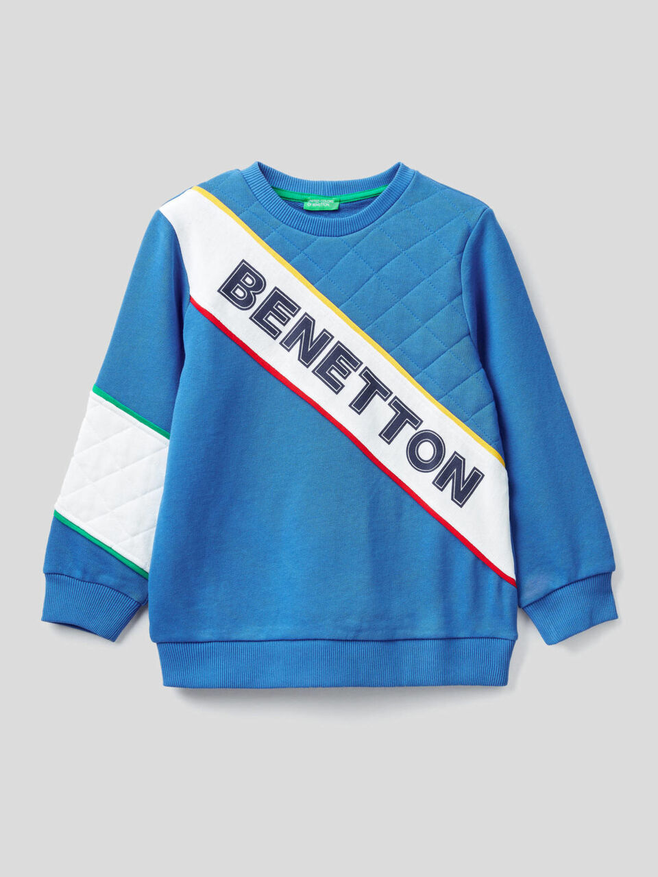 Multicolor sweatshirt with quilted details image number 1