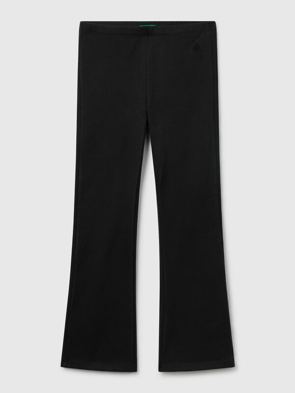 Flared leggings in stretch cotton Junior Girl