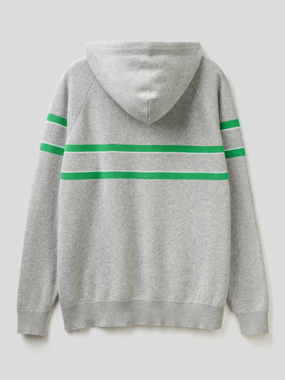 Sweater with hood and multicolor logo image number 2
