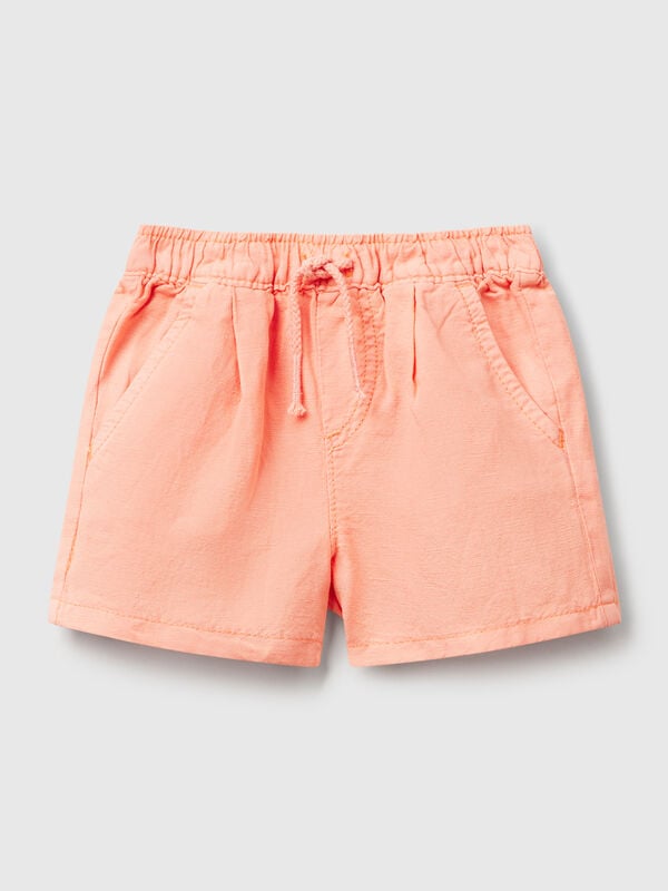 Shorts in linen blend New Born (0-18 months)