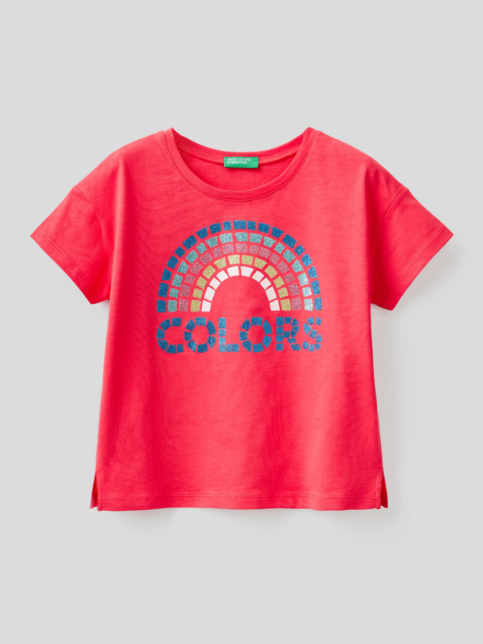 T-shirt with glitter print image number 1