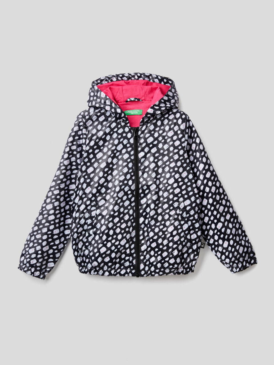 Jacket with hood in technical fabric image number 1