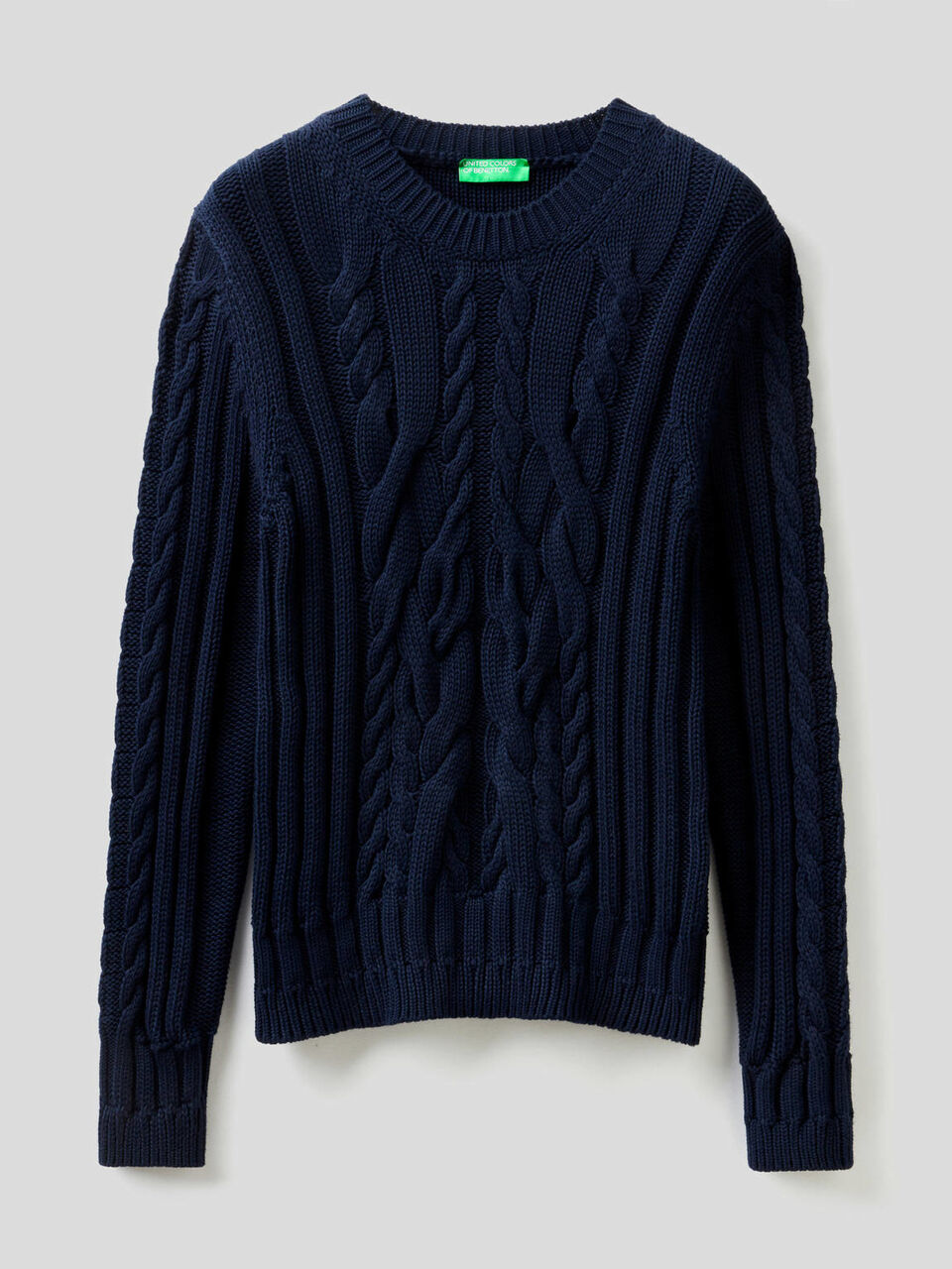 Knit sweater in 100% cotton image number 1